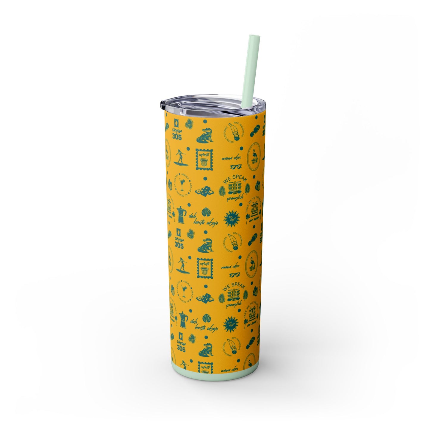 Sunshine Yellow - Skinny Tumbler with Straw, 20oz