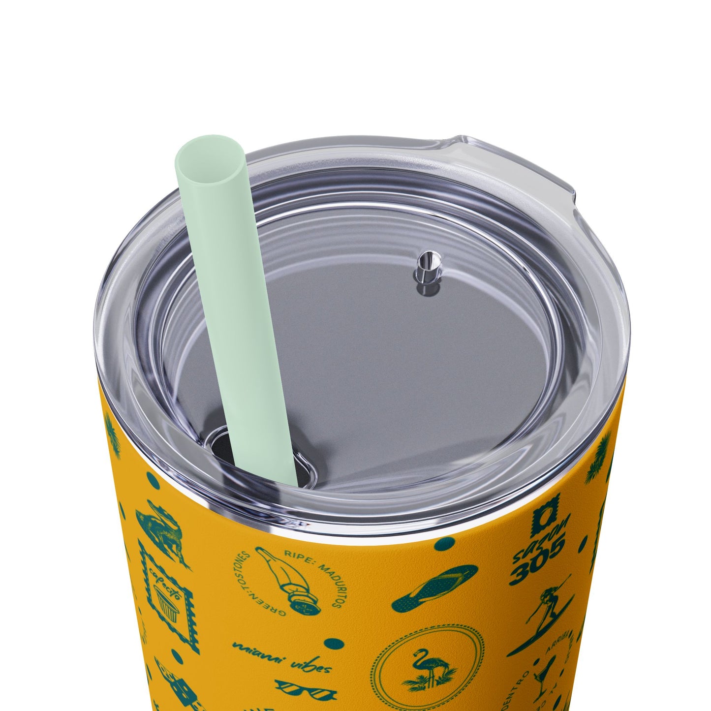 Sunshine Yellow - Skinny Tumbler with Straw, 20oz